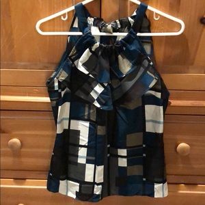 Banana Republic ruffle front sleeveless blouse